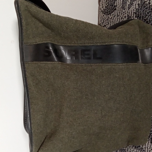 Sorel Crossbody Shoulder Bag Sporty School Canvas Wool Womens - Picture 2 of 13